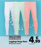 Oferta de Legging largo liso por 4,99€ en Carrefour