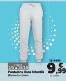 Oferta de Pantalón liso infantil   por 9,99€ en Carrefour