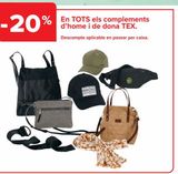 Oferta de En TODOS los complementos de hombre y mujer TEX en Carrefour