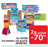 Oferta de En TODAS las bayetas y guantes SPONTEX en Carrefour