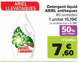 Oferta de Detergente líquido ARIEL Antimanchas  por 15,19€ en Carrefour