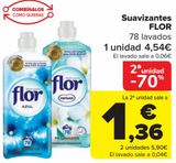 Oferta de Suavizantes FLOR por 4,54€ en Carrefour