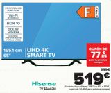 Oferta de Hisense TV 65A63H  por 519€ en Carrefour
