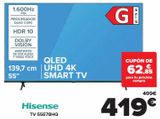 Oferta de HISENSE TV 55E78HQ  por 419€ en Carrefour