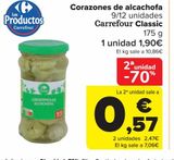 Oferta de Corazones de alcachofa Carrefour Classic por 1,9€ en Carrefour
