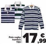 Oferta de Polo rugby hombre TEX  por 17,99€ en Carrefour