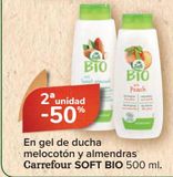 Oferta de En gel de ducha melocotón y almendras Carrefour SOFT BIO en Carrefour