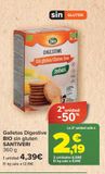 Oferta de Galletas Digestive BIO sin gluten SANTIVERI por 4,39€ en Carrefour
