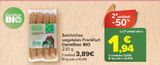Oferta de Salchichas vegetales Frankfurt Carrefour BIO por 3,89€ en Carrefour