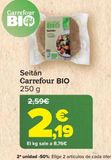Oferta de Seitán Carrefour BIO por 2,19€ en Carrefour