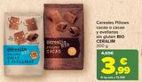 Oferta de Cereales Pillows cacao o cacao y avellanas sin gluten BIO CERALIM  por 3,99€ en Carrefour
