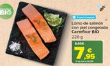 Oferta de Lomo de salmón con piel congelado Carrefour BIO por 7,95€ en Carrefour
