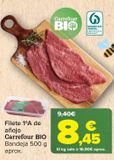 Oferta de Filete 1ªA de añojo Carrefour BIO  por 8,45€ en Carrefour