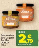 Oferta de Sobrasada o paté vegetal Tex Mex CONCA  por 2,79€ en Carrefour