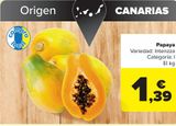 Oferta de Papaya  por 1,39€ en Carrefour