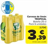 Oferta de Cerveza de limón TROPICAL  por 93,3€ en Carrefour