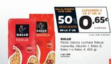 Oferta de GALLO  FIDEUA  GALLO  ARAVILLA  Con tu TARJETA CLUB LUPA  LLEVANDO 2 LA 2° UD. A:  50% 0,65€  DESCUENTO EN LA 2" UD.  (1,44€/kilo)  2 uds: 1,94€ (2,16€/kilo)  GALLO  Pasta clásica cuchara fideuá, mara en Supermercados Lupa