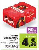 Oferta de CERVEZA CRUZCAMPO por 4,26€ en Carrefour Market