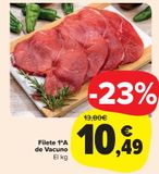 Oferta de FILETE 1A DE VACUNO por 10,49€ en Carrefour Market