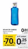 Oferta de Agua Solán de Cabras por 0,84€ en Eroski
