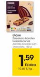 Oferta de EROSKI Barritas cereales con chocolate 150 g por 1,59€ en Eroski