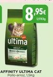 Oferta de Ultima  ADULT  2,95€  5,97€/kg  PLACES  AFFINITY ULTIMA CAT Pollo-arroz, 1,5Kg  en Hiber