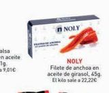 Oferta de NOLY Filete de anchoa en aceite de girasol, 45g. El kilo sale a 22,22€  NOLY  en Hiperber