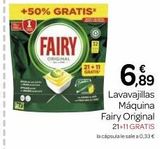 Oferta de Lavavajillas Fairy en Supermercados El Jamón
