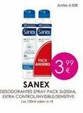 Oferta de Desodorante Sanex en Muchas Perfumerías