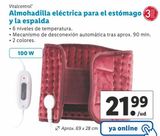 Oferta de Almohadilla eléctrica vitalcontrol por 21,99€ en Lidl