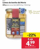 Oferta de Lomos de bonito en aceite nixe por 4,99€ en Lidl