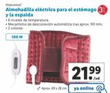 Oferta de Almohadilla eléctrica vitalcontrol por 21,99€ en Lidl