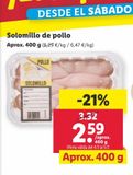 Oferta de Solomillo de pollo por 2,59€ en Lidl