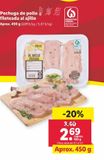 Oferta de Pechuga de pollo al ajillo por 2,69€ en Lidl