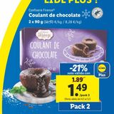 Oferta de Coulant de chocolate por 1,89€ en Lidl