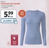 Oferta de Camiseta esmara por 5,99€ en Lidl