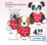 Oferta de Peluche san valentin por 4,99€ en Lidl