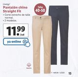 Oferta de Pantalones chinos Livergy por 11,99€ en Lidl