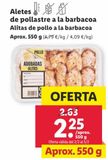 Oferta de Alas de pollo barbacoa por 2,25€ en Lidl