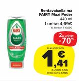 Oferta de Lavavajillas mano Fairy Maxi Poder por 4,69€ en Carrefour Market