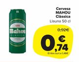 Oferta de Cerveza Mahou Clásica por 0,74€ en Carrefour Market