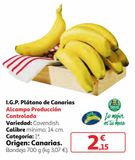 Oferta de Plátanos de Canarias por 2,15€ en Alcampo