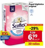 Oferta de Papel higiénico Scottex por 6,99€ en Lidl