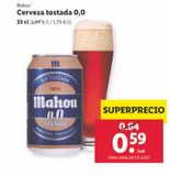 Oferta de Cerveza Mahou por 0,59€ en Lidl