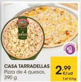 Oferta de Pizza cuatro quesos Casa Tarradellas por 2,99€ en Eroski