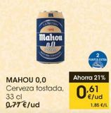 Oferta de Cerveza sin alcohol Mahou por 0,77€ en Eroski
