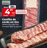 Oferta de Costillas de cerdo por 4,31€ en Dia Market