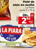 Oferta de Paté de atún La Piara por 3,69€ en Dia Market