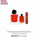 Oferta de -35% Nuevo  Si  Si Passione EDP Estuche GIORGIO ARMANI 89,95 € 139,00 €  en Gotta Perfumeries