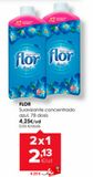 Oferta de Suavizante concentrado azul FLOR por 4,25€ en Autoservicios Familia